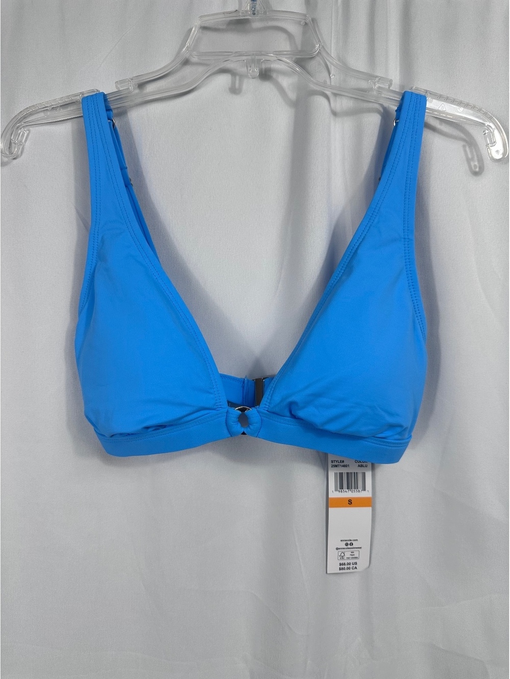 Anne Cole Women's Blue Bikini Top Size Small